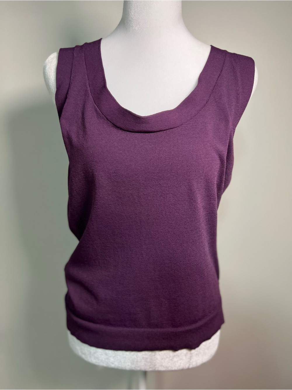 George Plum Sleeveless Knit Tank Top